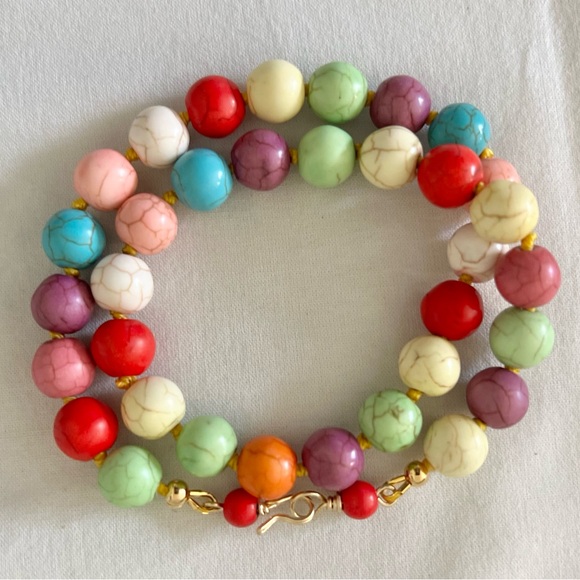 Jewelry - Hand Knotted Natural Gemstone Choker Necklace.